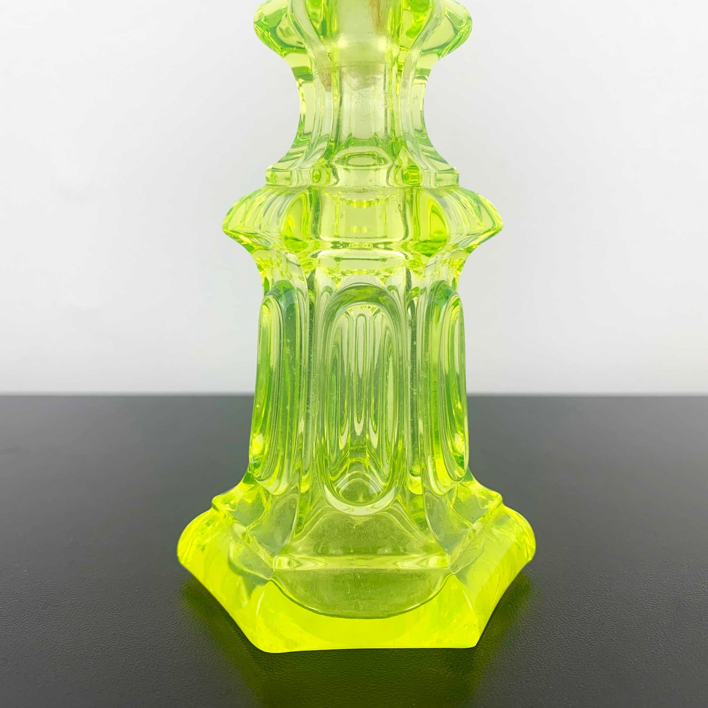 Art Deco Uranium Glass Perfume Bottle
