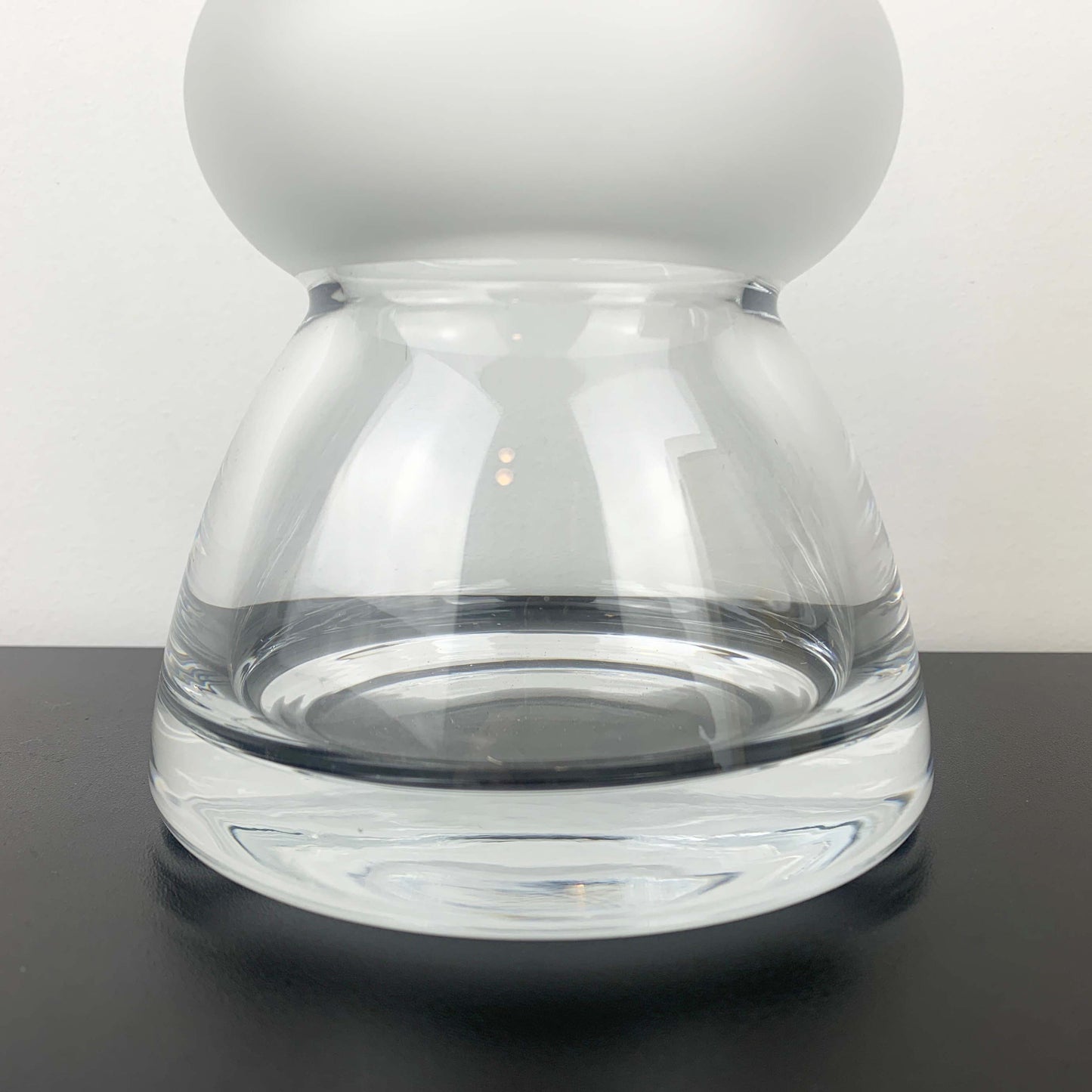 Valery Silver Glass Sculptural Vase