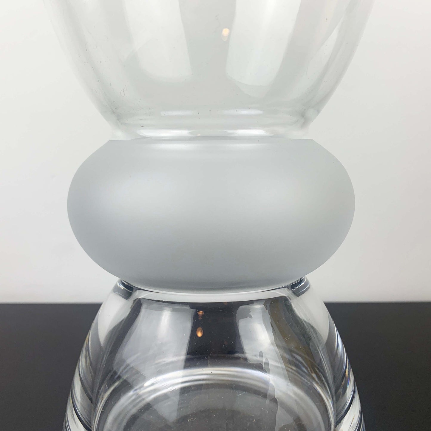 Valery Silver Glass Sculptural Vase