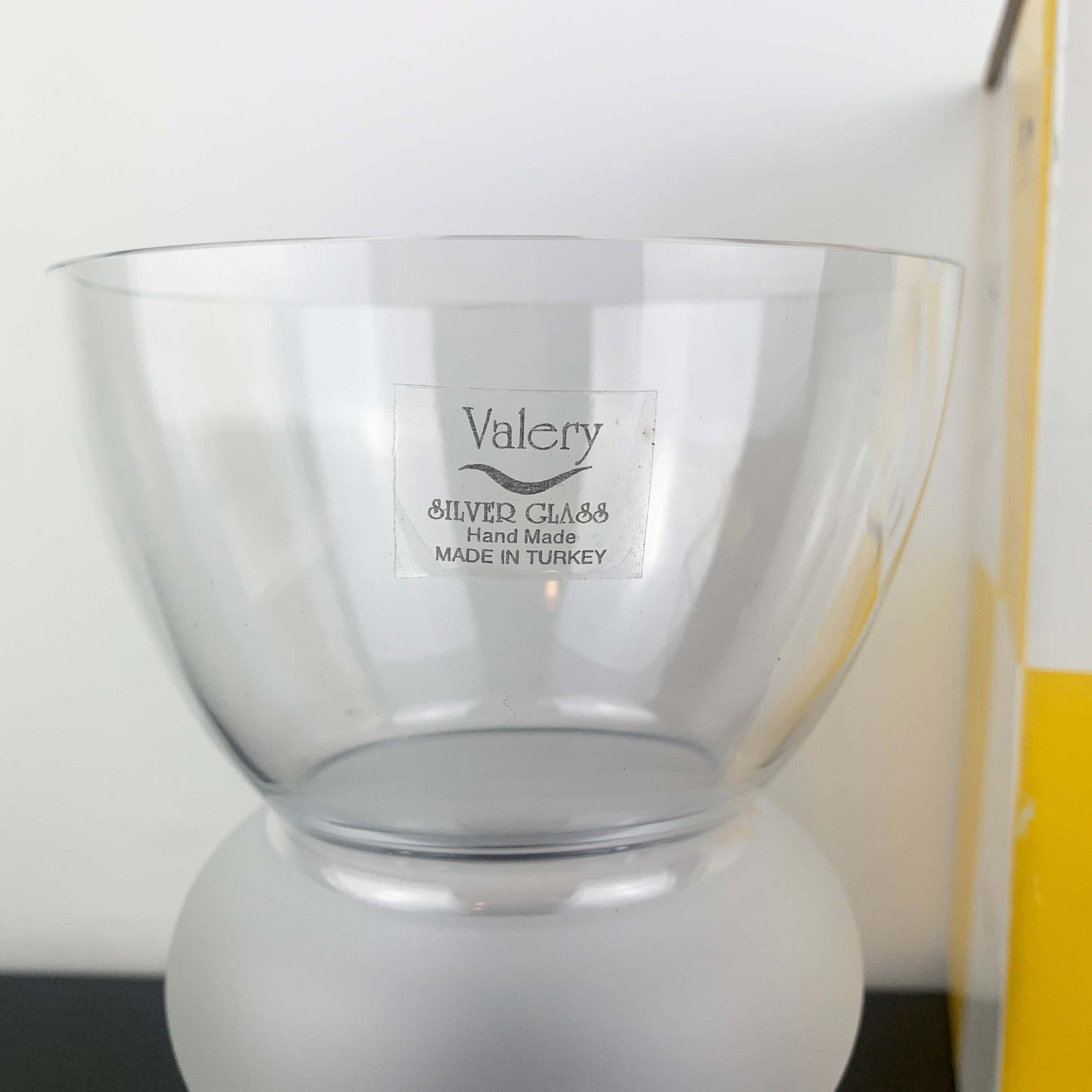 Valery Silver Glass Sculptural Vase