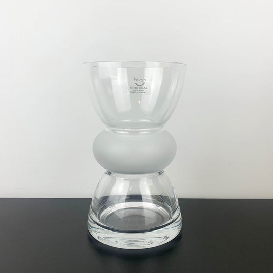 Valery Silver Glass Sculptural Vase