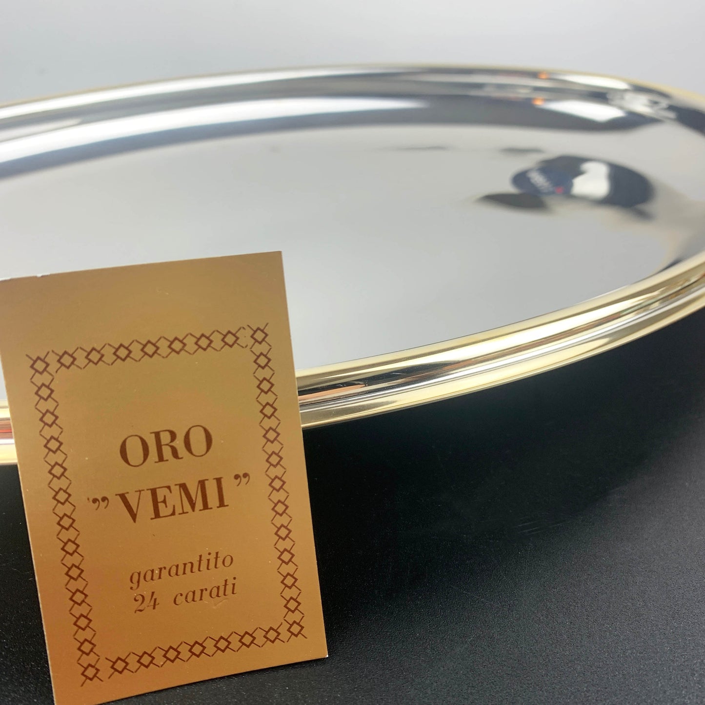 Vemi Antipasti Platter with 24k Gold Trim and Cherry Wood Utensils