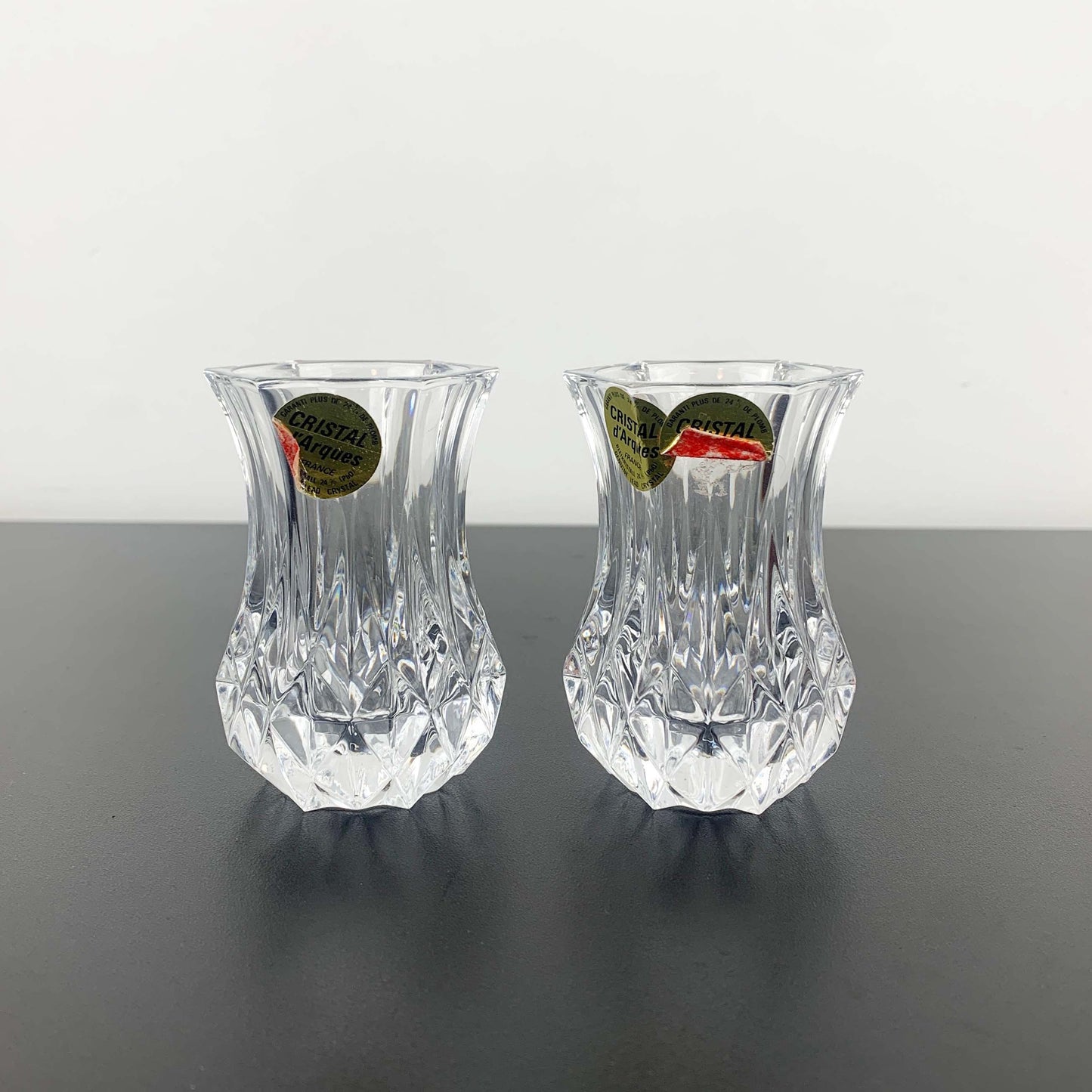 Cristal D'Arques 'Violette' Crystal Bud Vase Set
