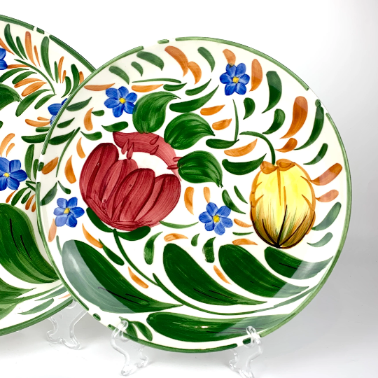 Wade England vintage hand painted Capri plates