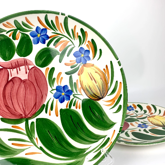 Vintage hand painted serving plates