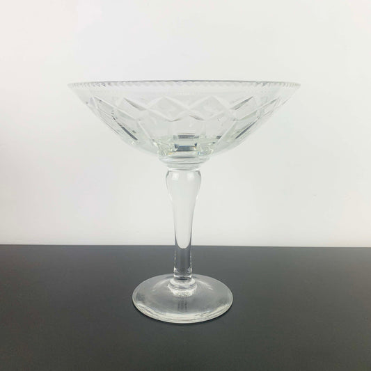 Webb Corbett Crystal Diamond Cut Compote