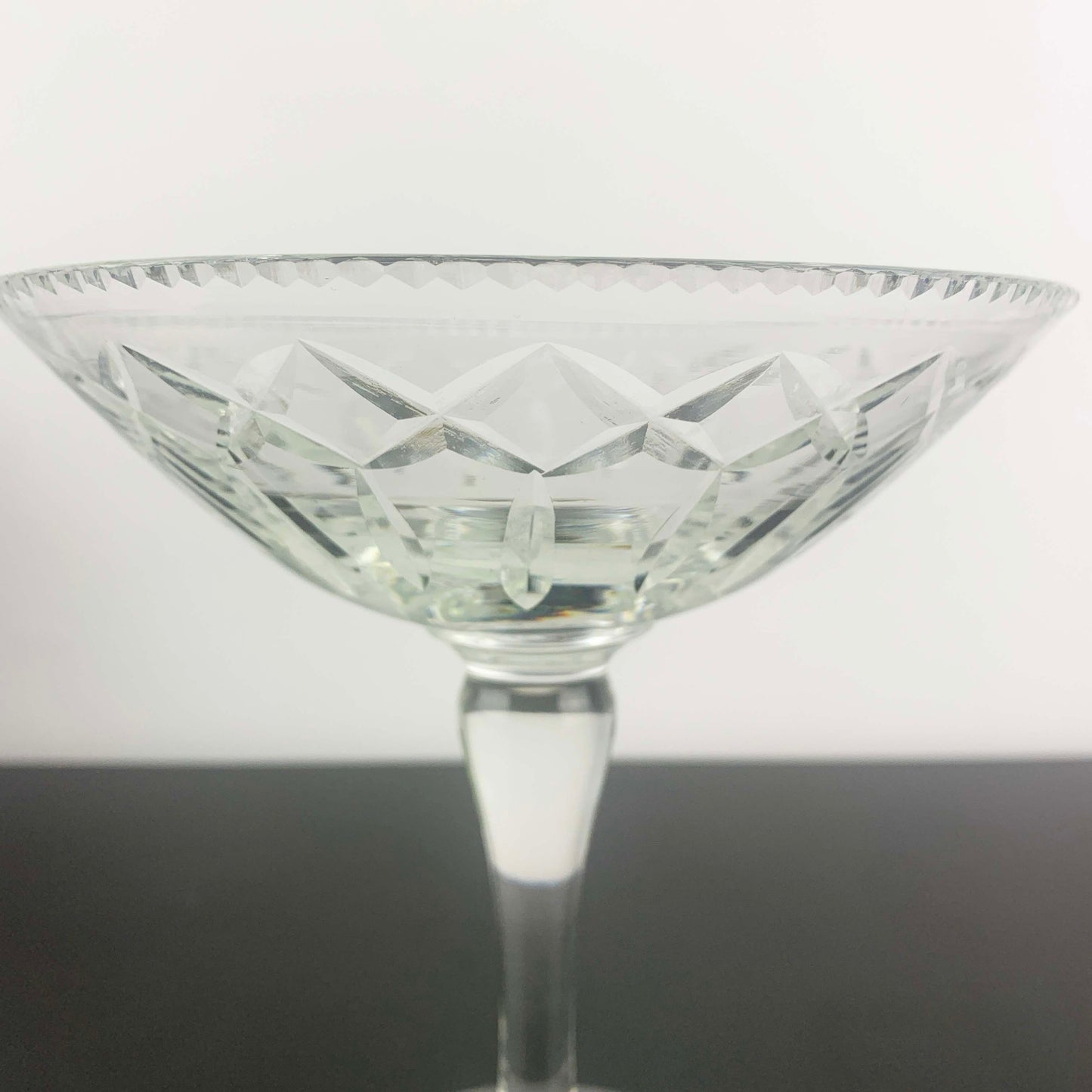 Webb Corbett Crystal Diamond Cut Compote