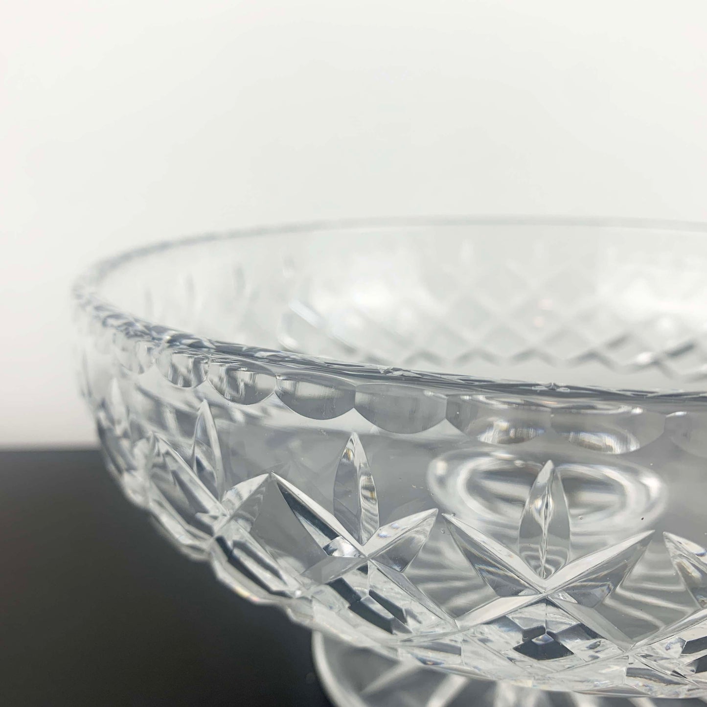 Webb Corbett Crystal Diamond Cut Pedestal Bowl