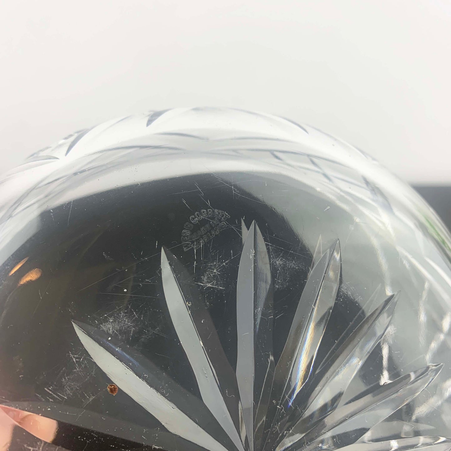Webb Corbett Crystal Diamond Cut Salad Bowl