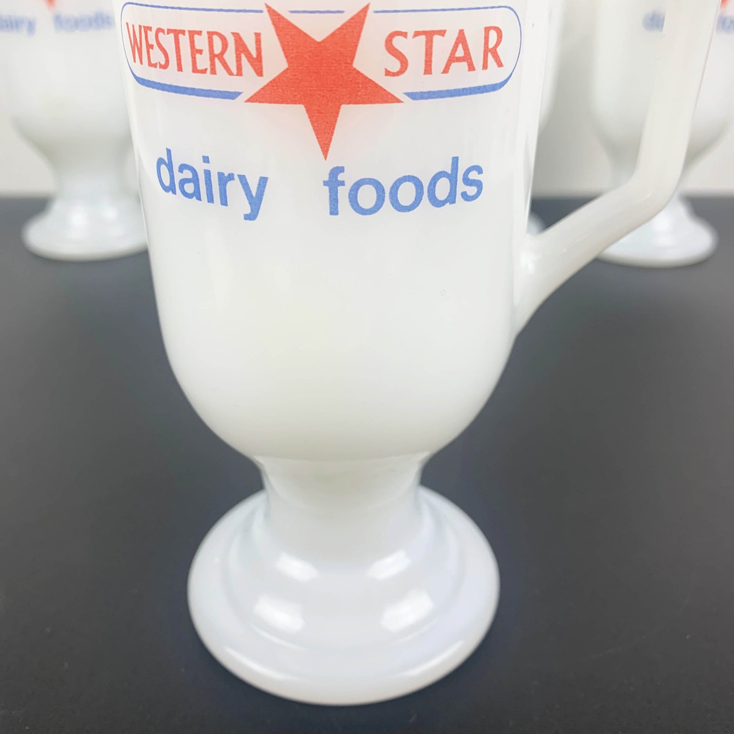 Western Star Dairy Opal Glass Promotional Mug Set