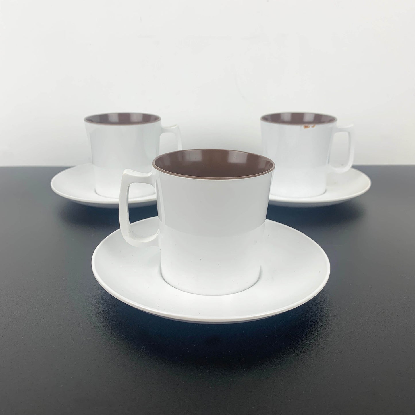Bessemer Australia Melamine Cup and Saucer Sets - White