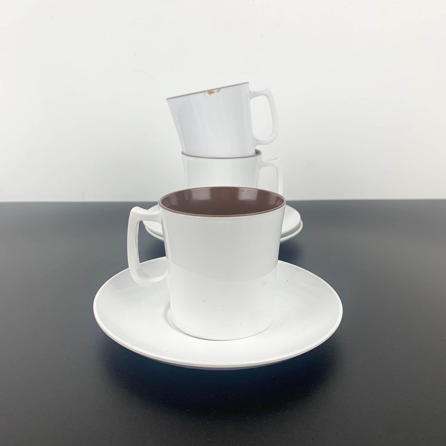 Bessemer Australia Melamine Cup and Saucer Sets - White