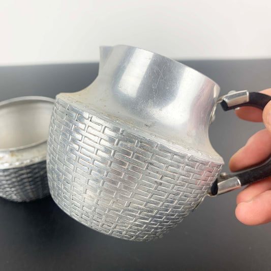 Wikka Ware Sugar Bowl and Creamer Set