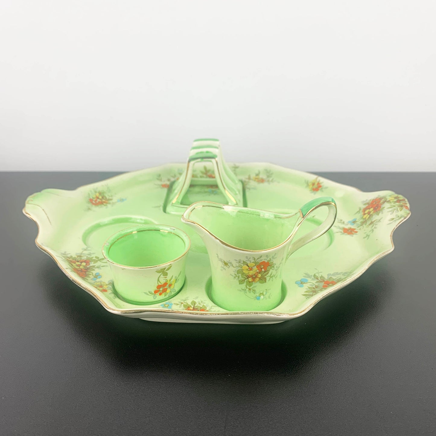 Royal Winton Green Floral Breakfast Set