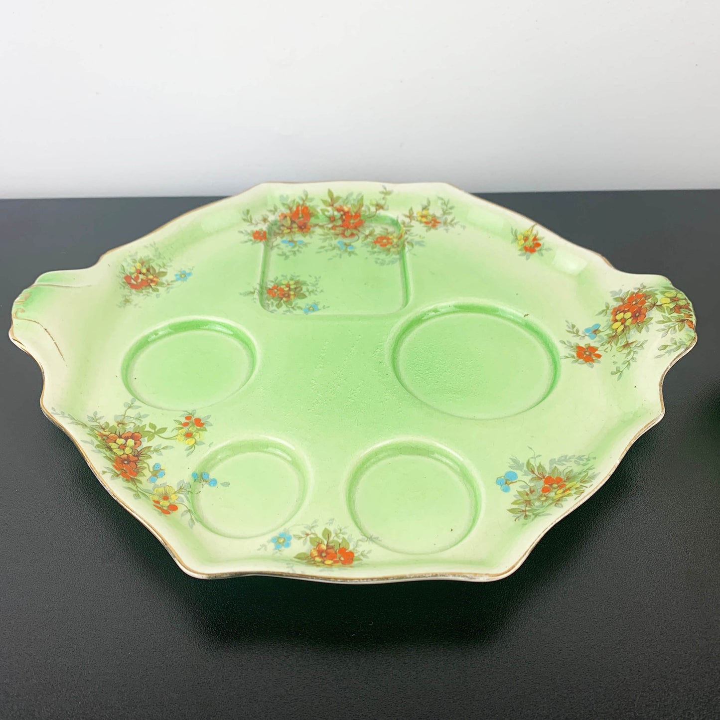 Royal Winton Green Floral Breakfast Set