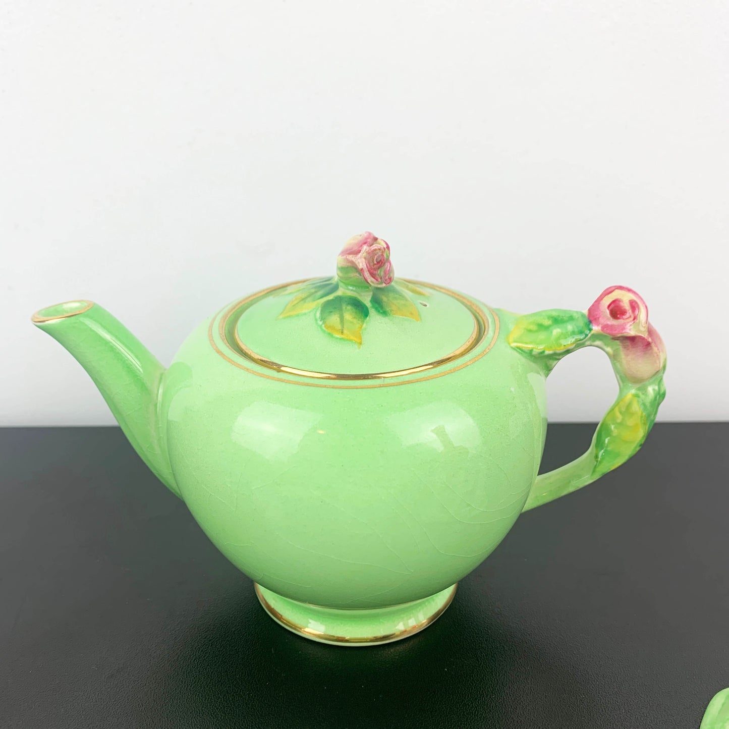 Royal Winton Green Rosebud Breakfast Set
