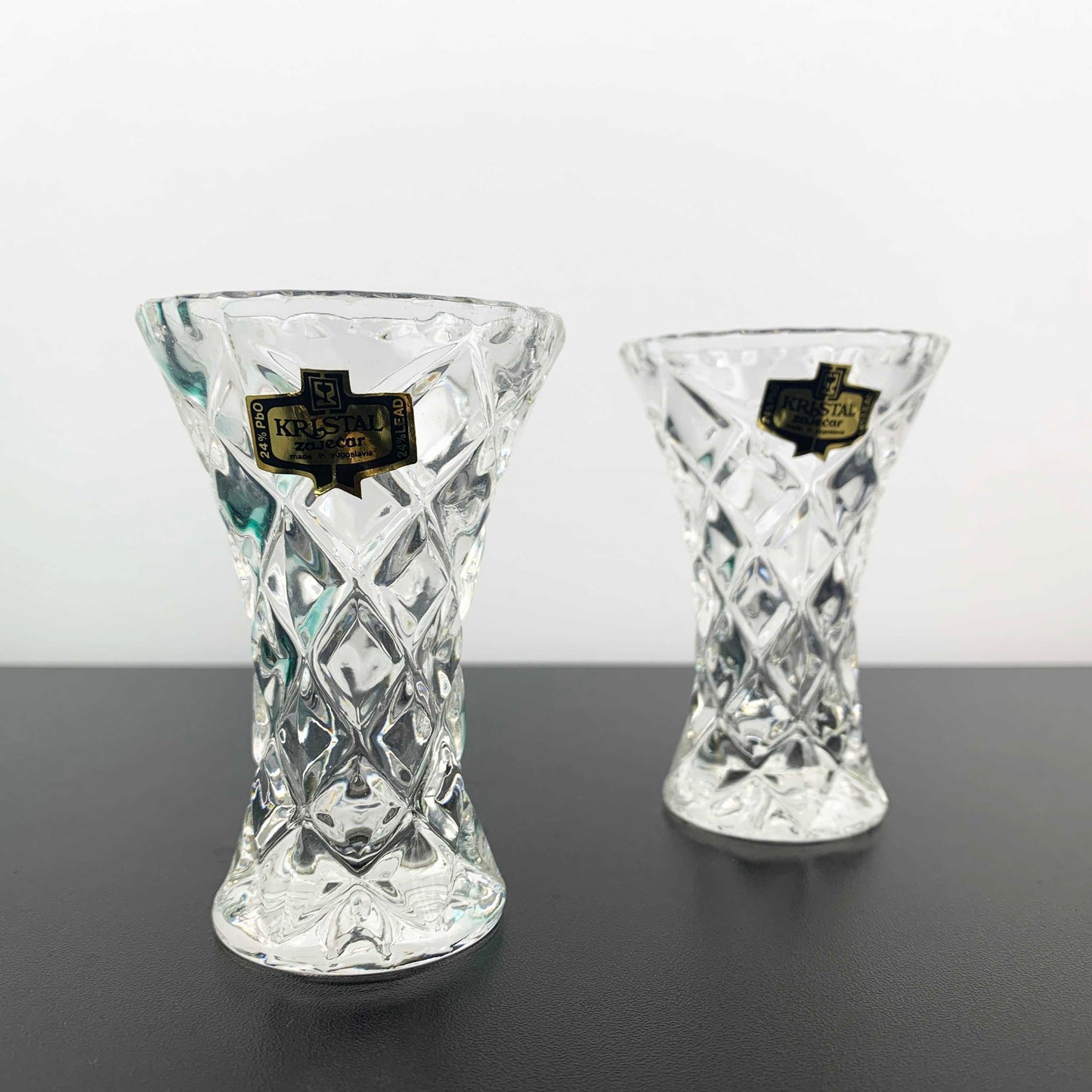 Zajecar Crystal Dressing Table Bud Vase Set