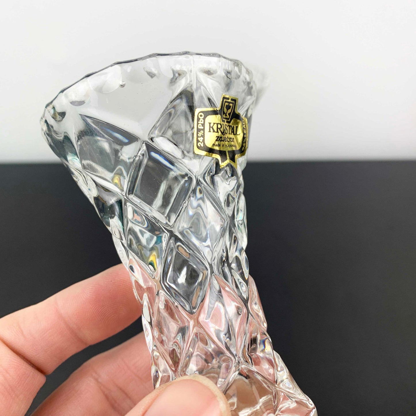 Zajecar Crystal Dressing Table Bud Vase Set