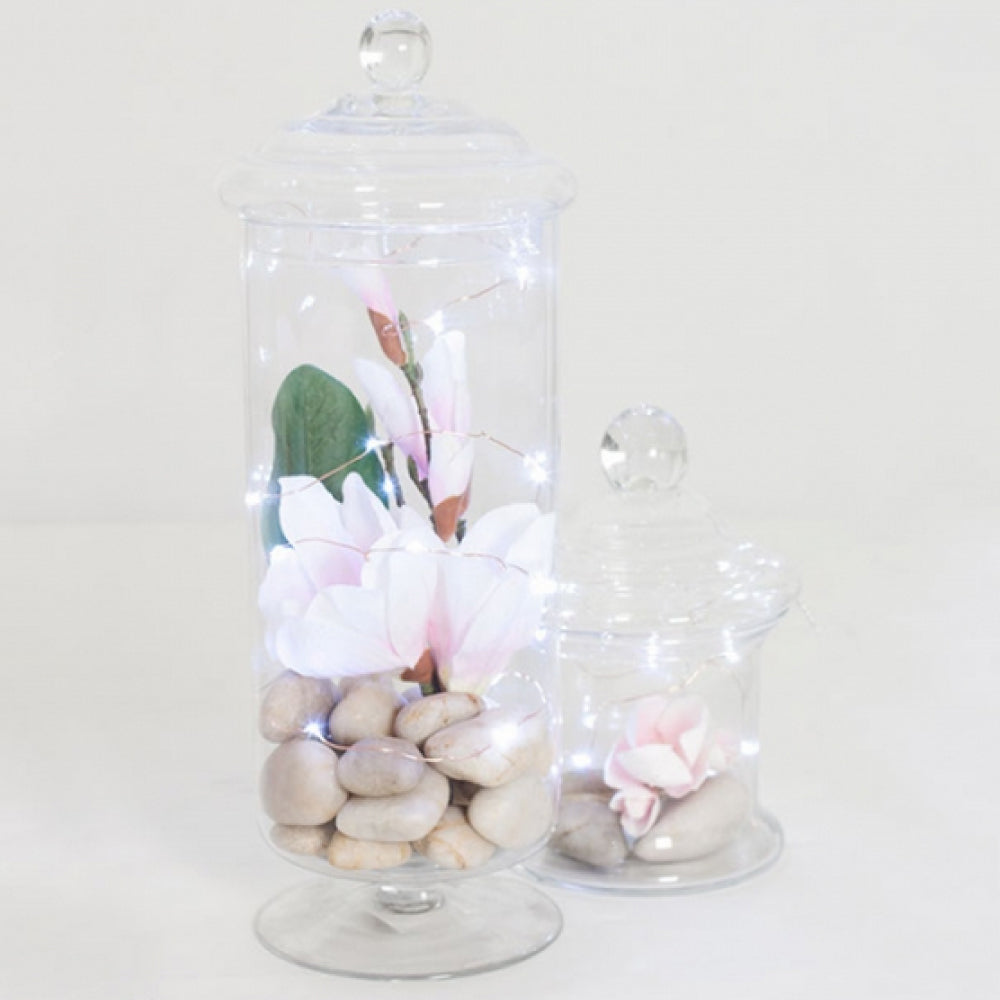 Small Lidded Decorative Glass Jar