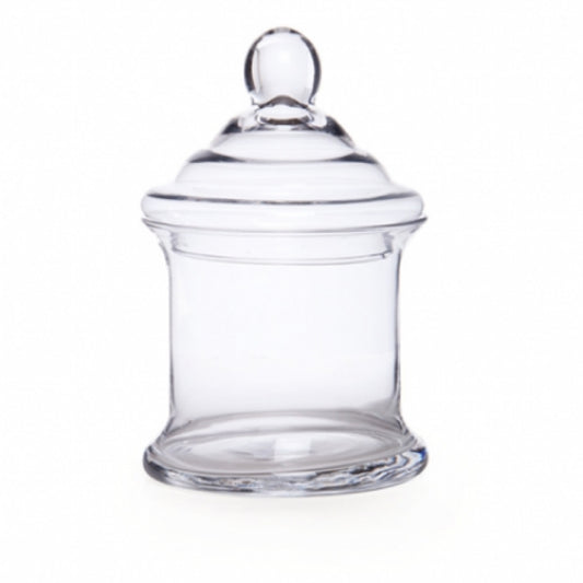 Small Lidded Decorative Glass Jar